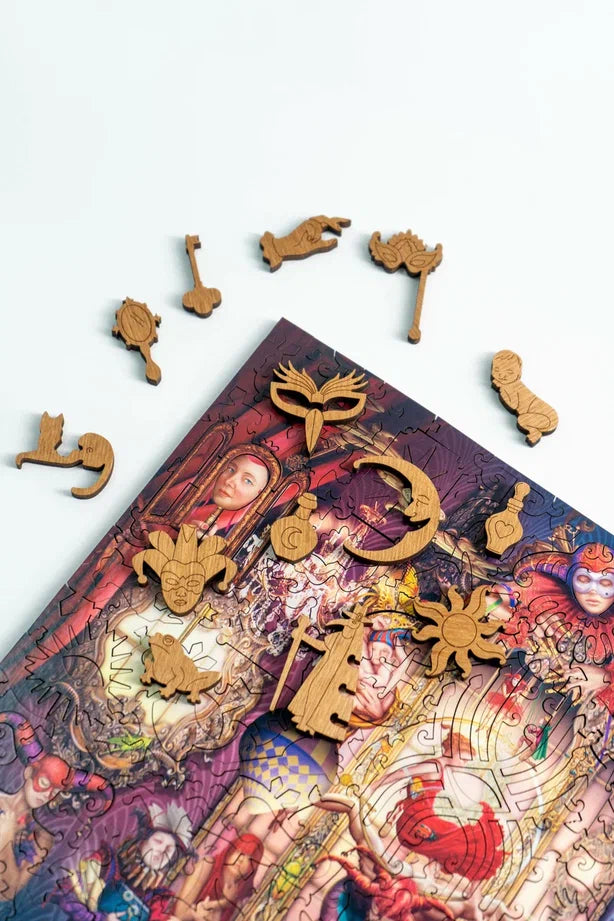 DAVICI Exclusieve houten puzzel - Oracle Party - 300 stukjes - geschenkdoos met magnetische sluiting