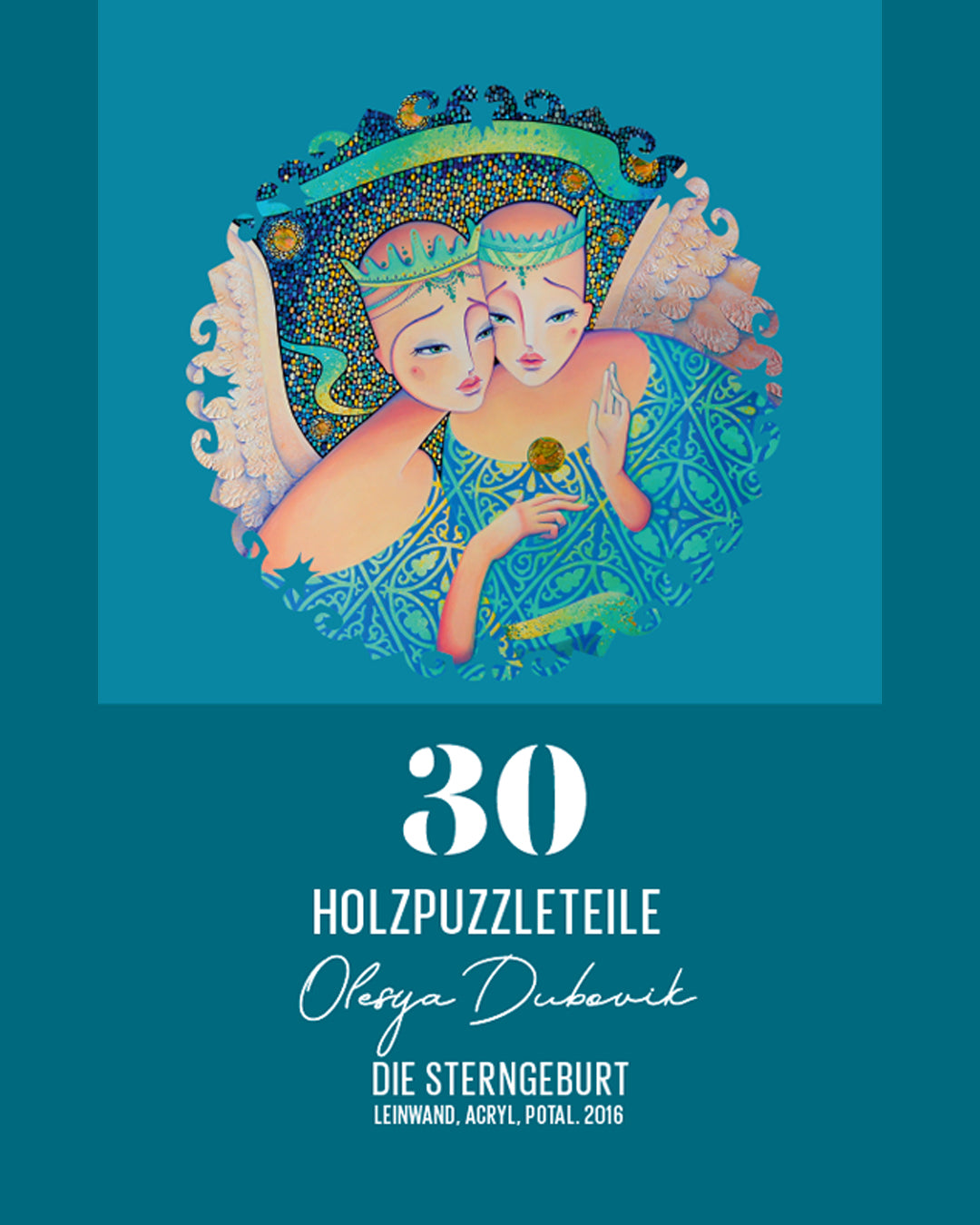 DAVICI houten puzzel MINI: The Star Birth/ 30 stukjes/ hoogwaardige doos met magneetsluiting/ ideaal cadeau voor jong en oud