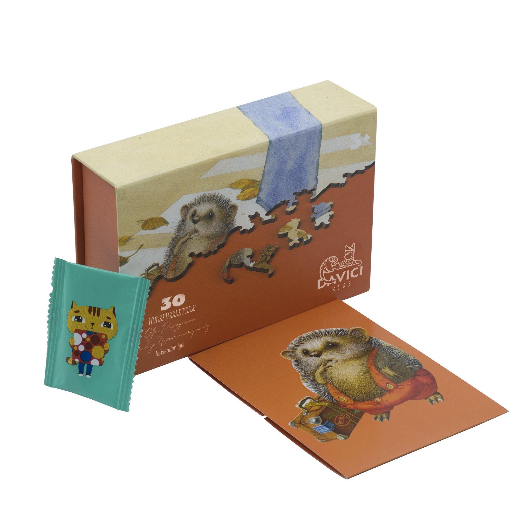 DaVICI Exclusive Holzpuzzles - Reisender Igel.